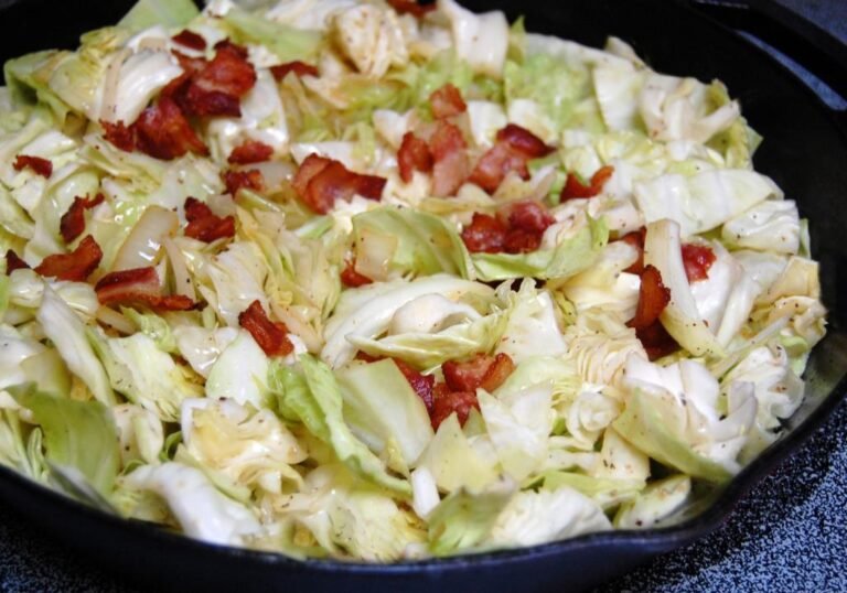 Fried Cabbage with Bacon and Onion: A Savory Delight