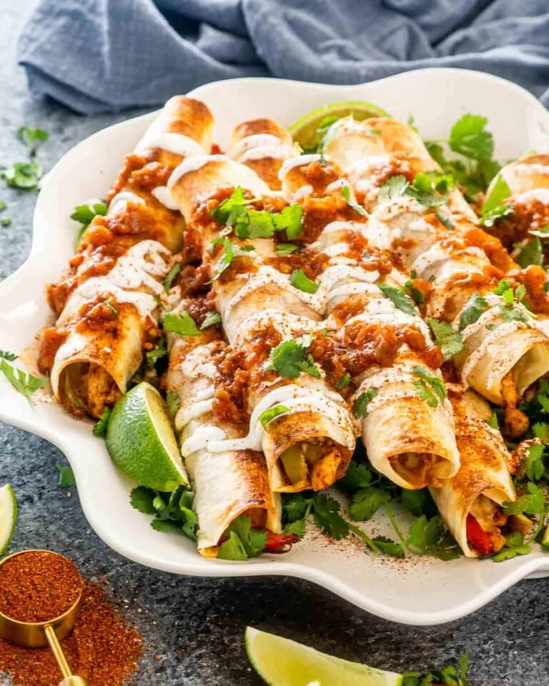 Baked Chicken Taquitos