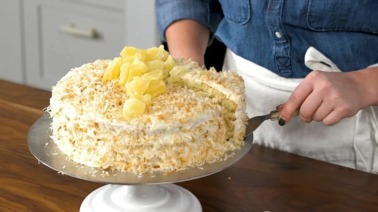 Enhanced Coconut Cake with Pineapple Filling and Cream Cheese Frosting